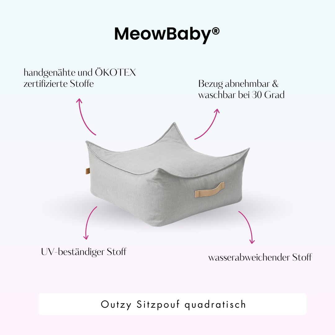 Outzy Square Bean Bag for Children – Outdoor Living Edition