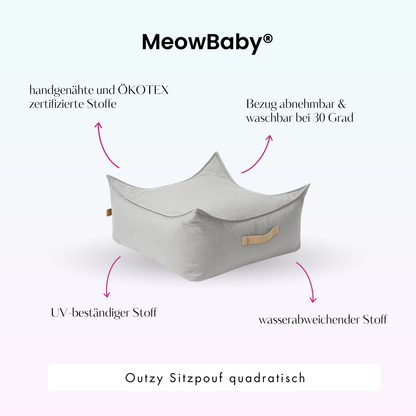 Outzy Square Bean Bag for Children – Outdoor Living Edition