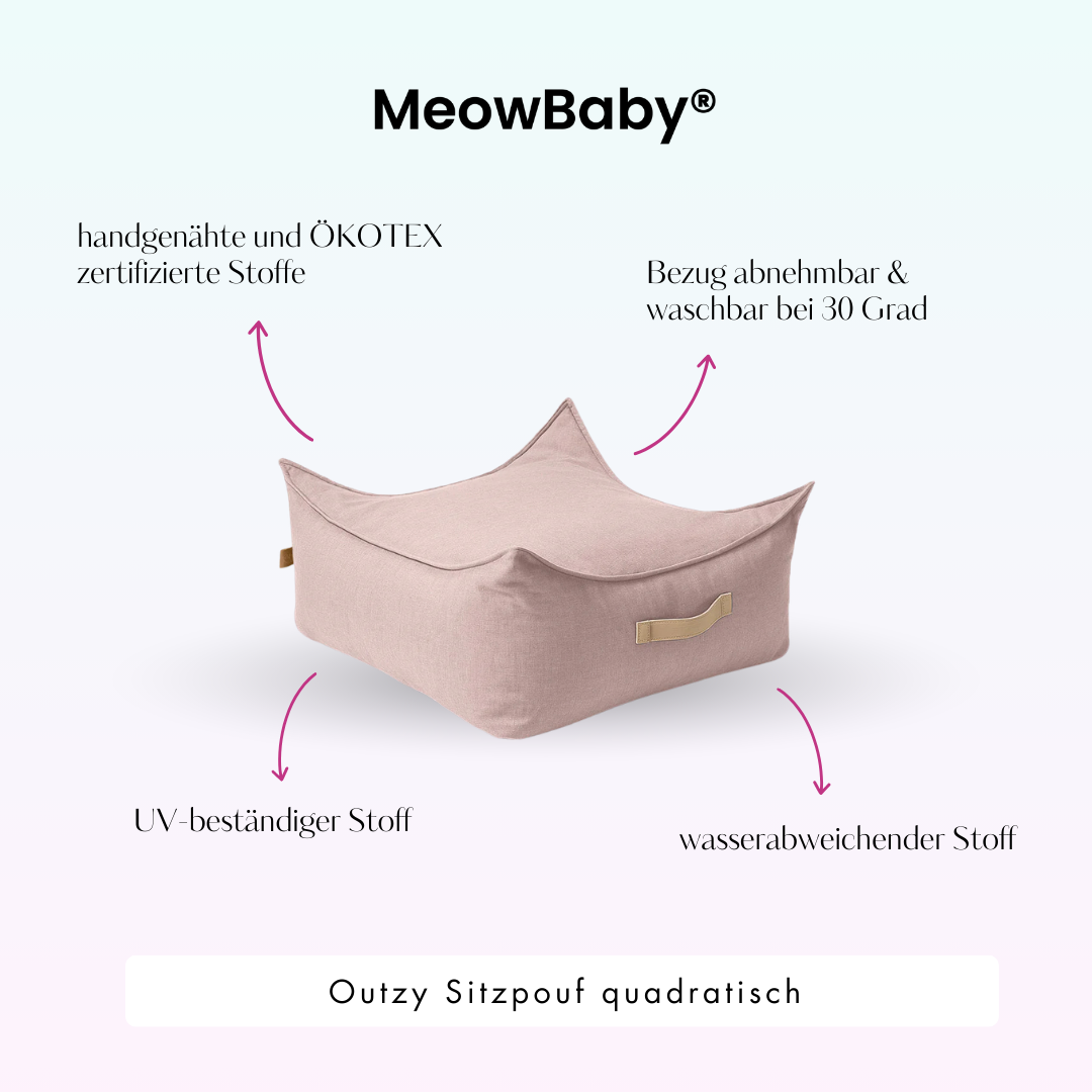 Outzy Square Bean Bag for Children – Outdoor Living Edition