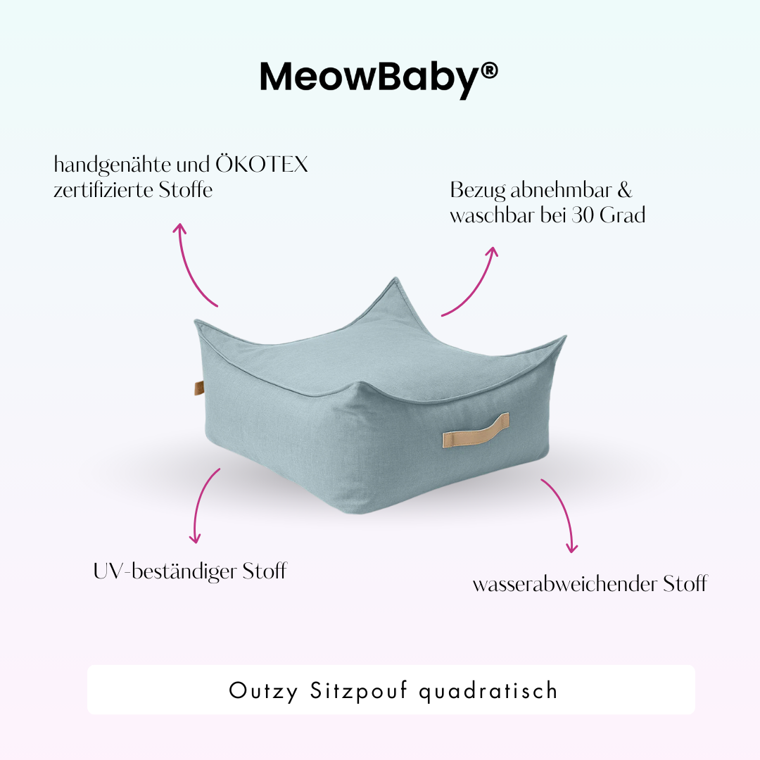 Outzy Square Bean Bag for Children – Outdoor Living Edition