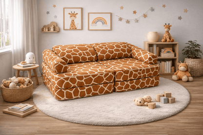 Kompaktes Kindersofa Giraffe 6-teilig im Kinderzimmer