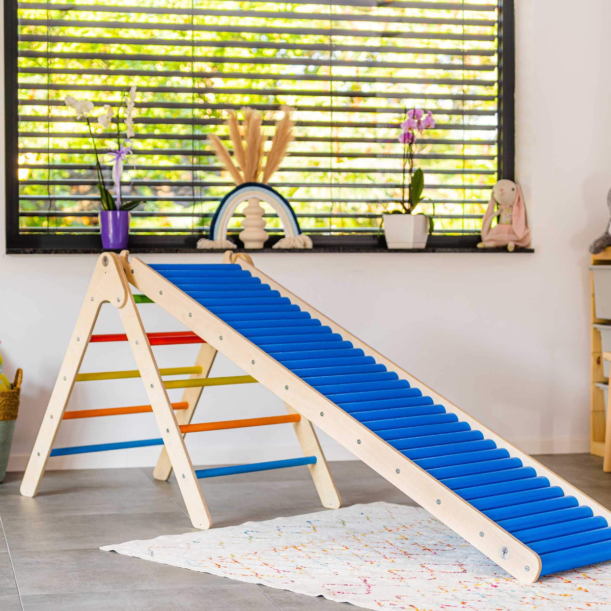 Holz-Rollenrutsche 160 cm für Kinder im Detail
