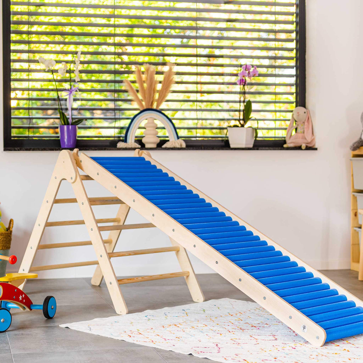 Rollenrutsche 160 cm mit stabiler Holzkonstruktion