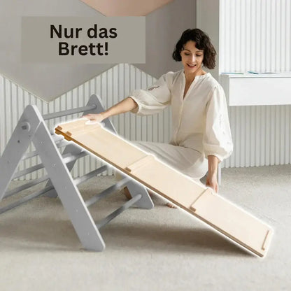 Doppelseitiges Rutschbrett mit Leiter für das Kletterdreieck von Busykids