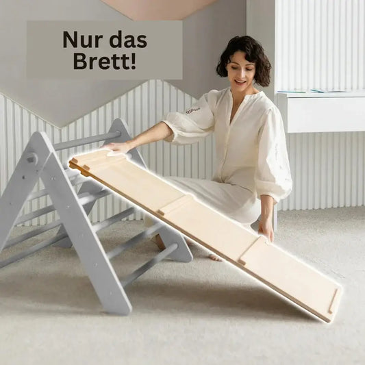 Doppelseitiges Rutschbrett mit Leiter für das Kletterdreieck von Busykids