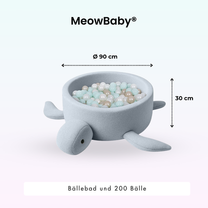 Bällebad Schildkröte Shelly Bouclé, 200 Bälle - eigene Farbauswahl