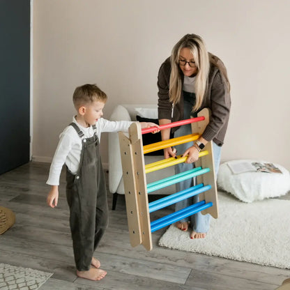 Buntes XXL Pikler Kletterset für kleine Kletterkinder
