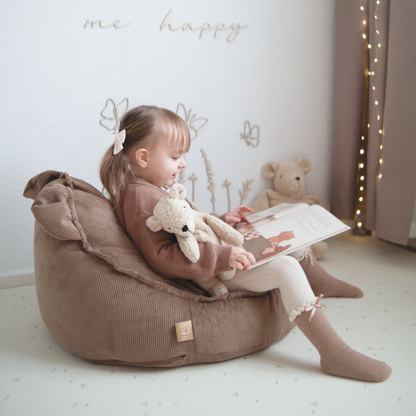 Sitzpouf für Kinder braun