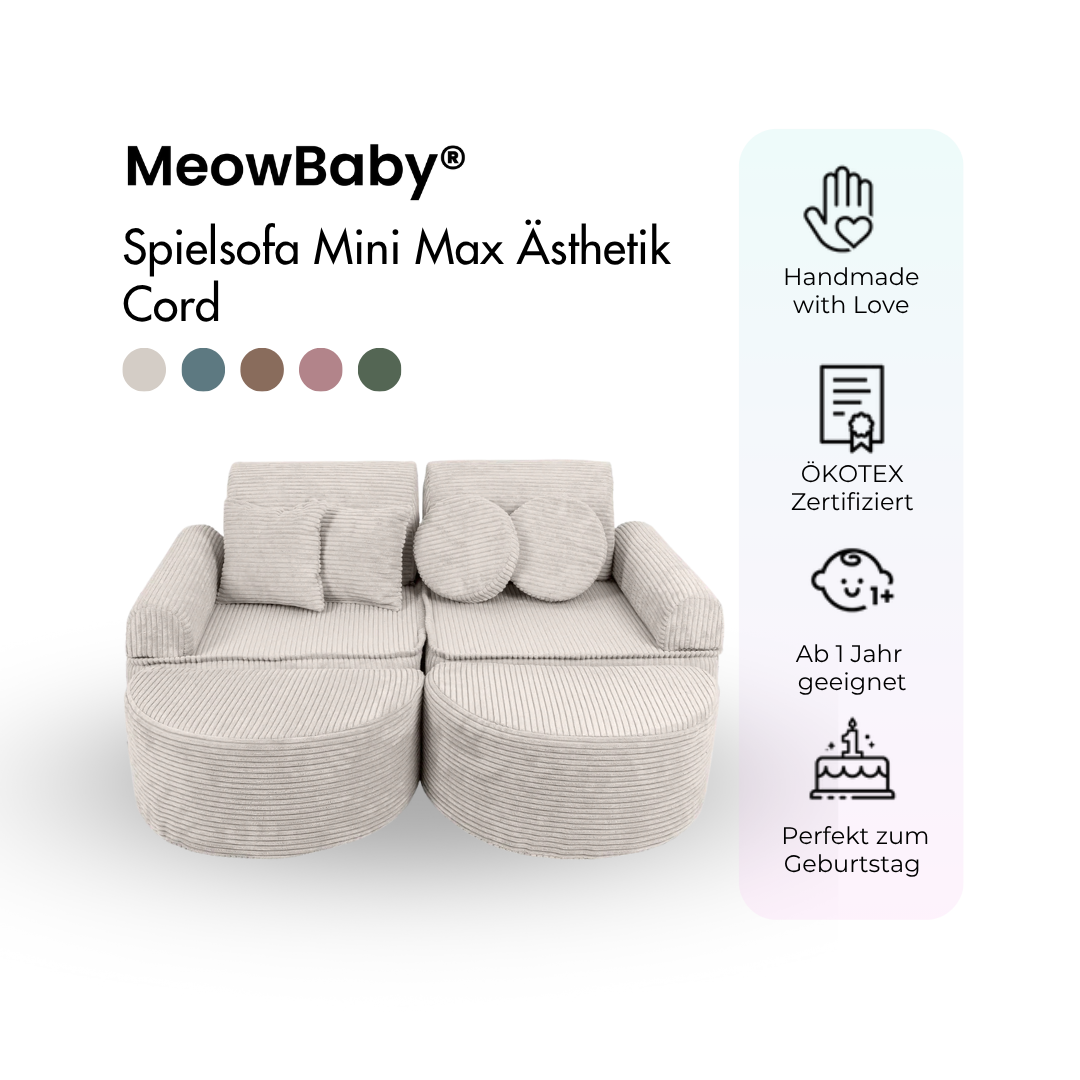 Play Sofa Aesthetic Corduroy Mini Max – Classic Corduroy Edition