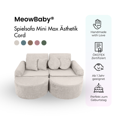 Play Sofa Aesthetic Corduroy Mini Max – Classic Corduroy Edition