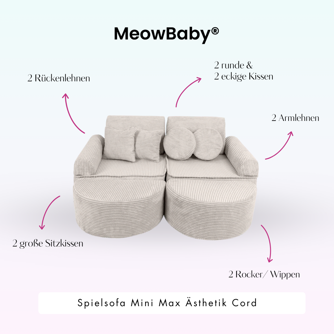 Play Sofa Aesthetic Corduroy Mini Max – Classic Corduroy Edition