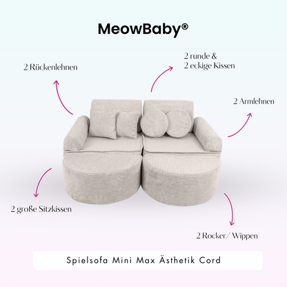 Play Sofa Aesthetic Corduroy Mini Max – Classic Corduroy Edition