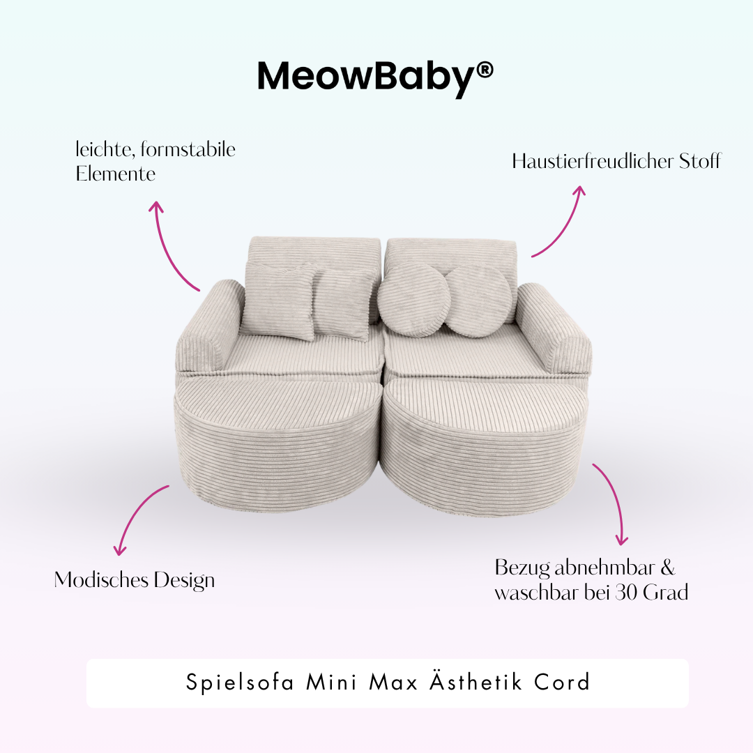 Play Sofa Aesthetic Corduroy Mini Max – Classic Corduroy Edition
