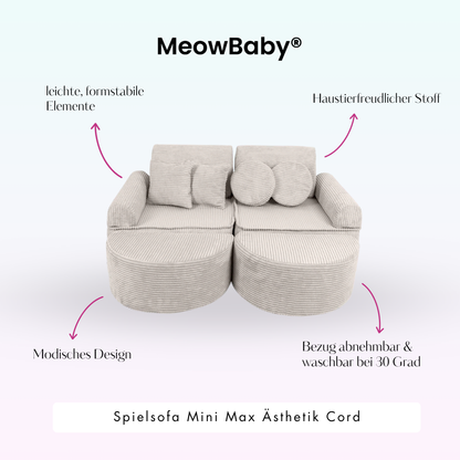 Play Sofa Aesthetic Corduroy Mini Max – Classic Corduroy Edition