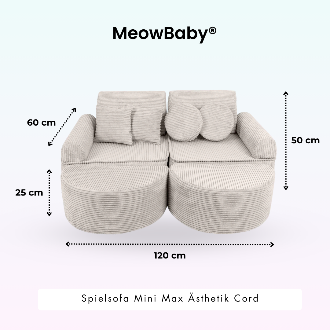 Play Sofa Aesthetic Corduroy Mini Max – Classic Corduroy Edition