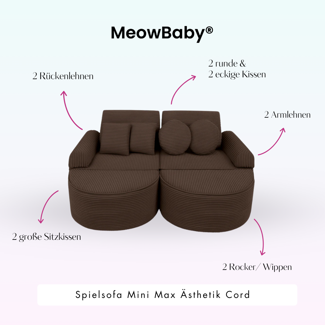 Play Sofa Aesthetic Corduroy Mini Max – Classic Corduroy Edition