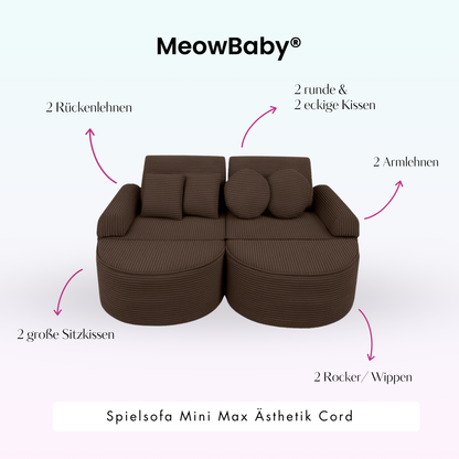 Play Sofa Aesthetic Corduroy Mini Max – Classic Corduroy Edition