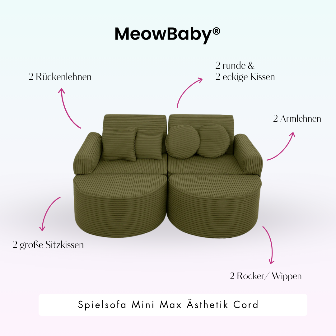 Play Sofa Aesthetic Corduroy Mini Max – Classic Corduroy Edition