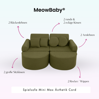 Play Sofa Aesthetic Corduroy Mini Max – Classic Corduroy Edition