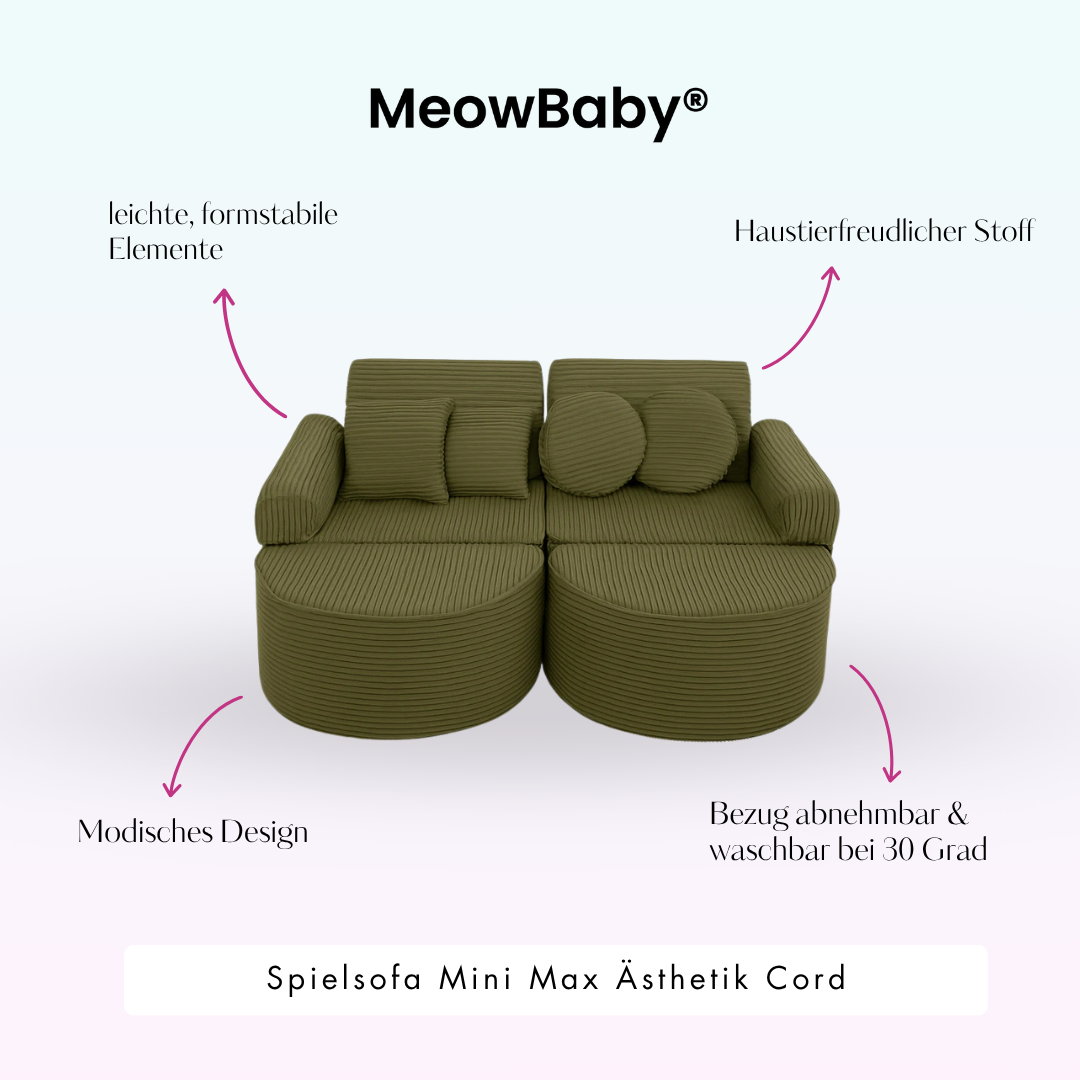 Play Sofa Aesthetic Corduroy Mini Max – Classic Corduroy Edition