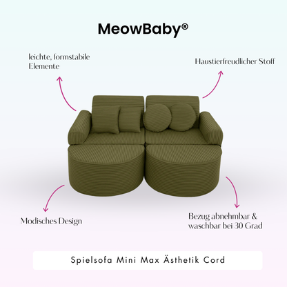 Play Sofa Aesthetic Corduroy Mini Max – Classic Corduroy Edition