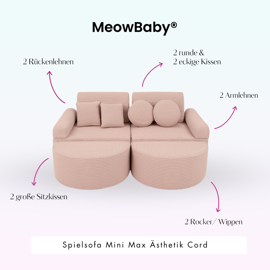Play Sofa Aesthetic Corduroy Mini Max – Classic Corduroy Edition