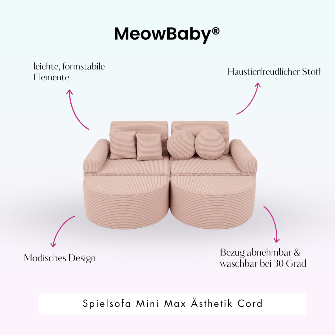 Play Sofa Aesthetic Corduroy Mini Max – Classic Corduroy Edition