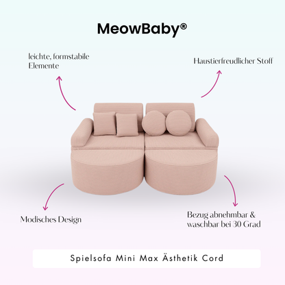 Play Sofa Aesthetic Corduroy Mini Max – Classic Corduroy Edition