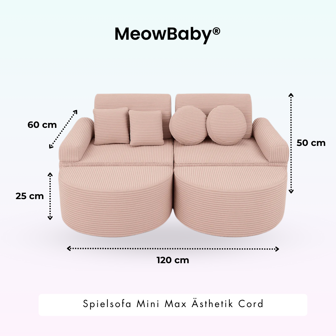 Play Sofa Aesthetic Corduroy Mini Max – Classic Corduroy Edition