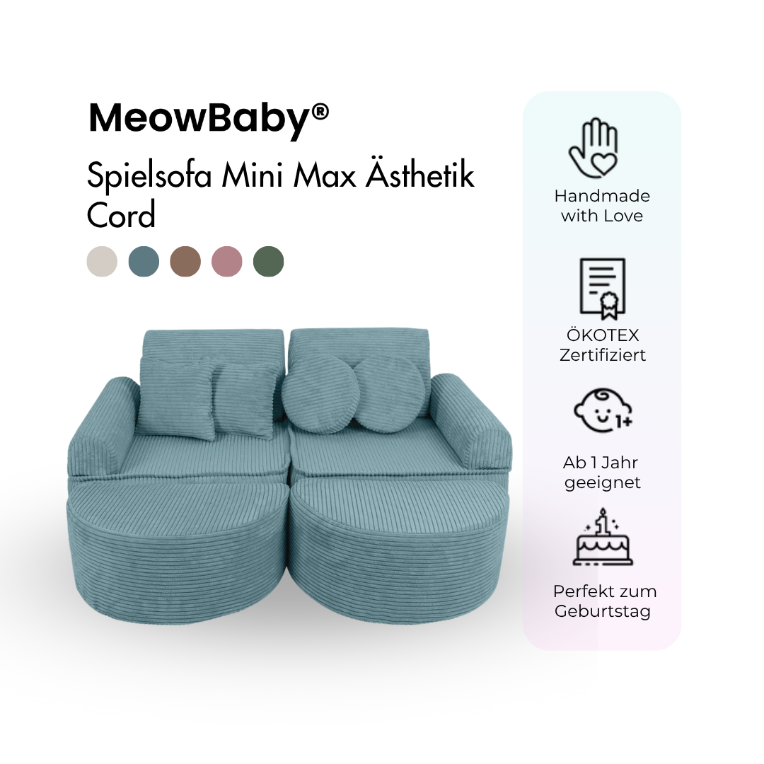 Play Sofa Aesthetic Corduroy Mini Max – Classic Corduroy Edition