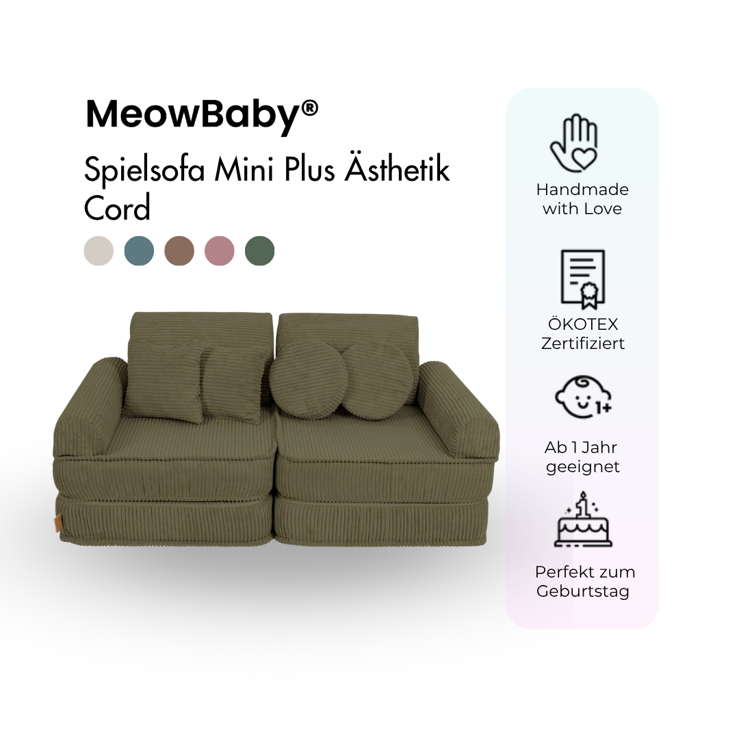 Spielsofa Ästhetik Cord Mini Plus - Classic Cord Edition