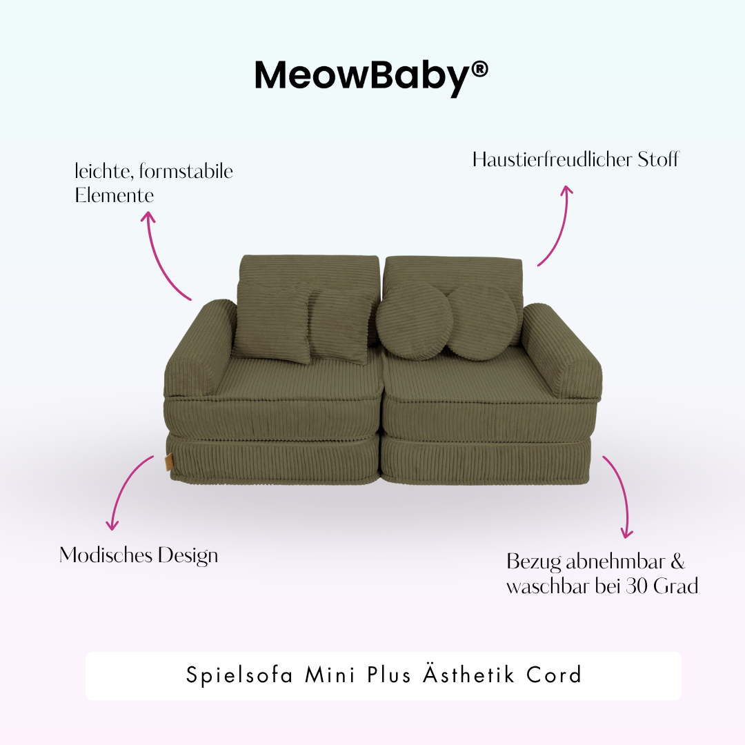 Spielsofa Ästhetik Cord Mini Plus - Classic Cord Edition