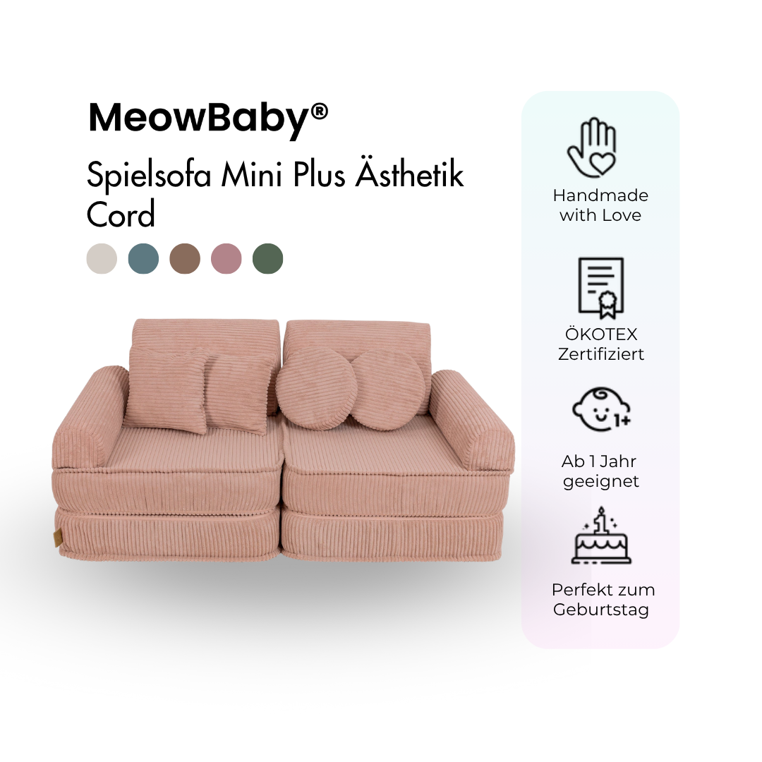 Spielsofa Ästhetik Cord Mini Plus - Classic Cord Edition