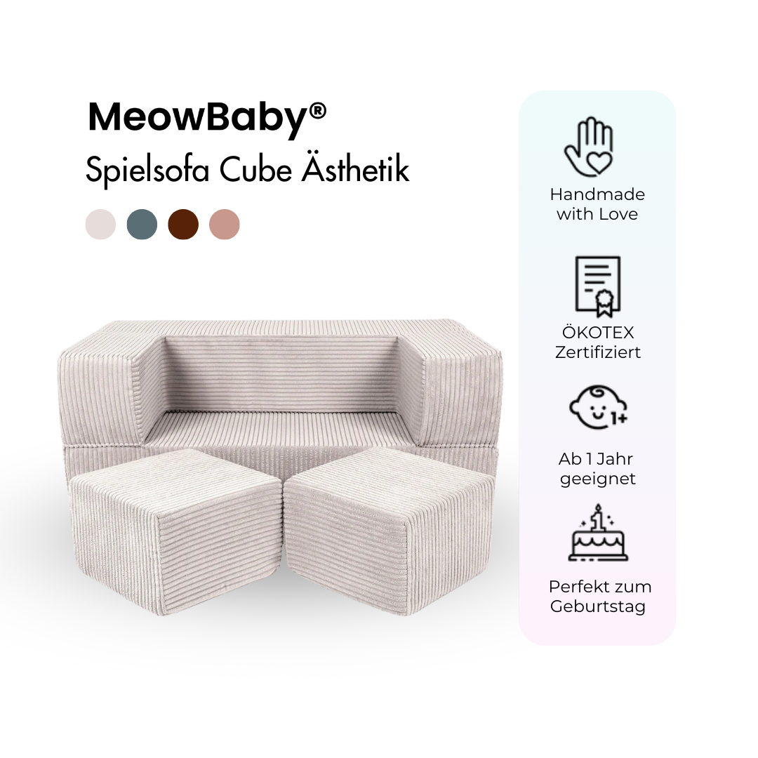 Play Sofa Aesthetic Cord Cube - Classic Cord Edition