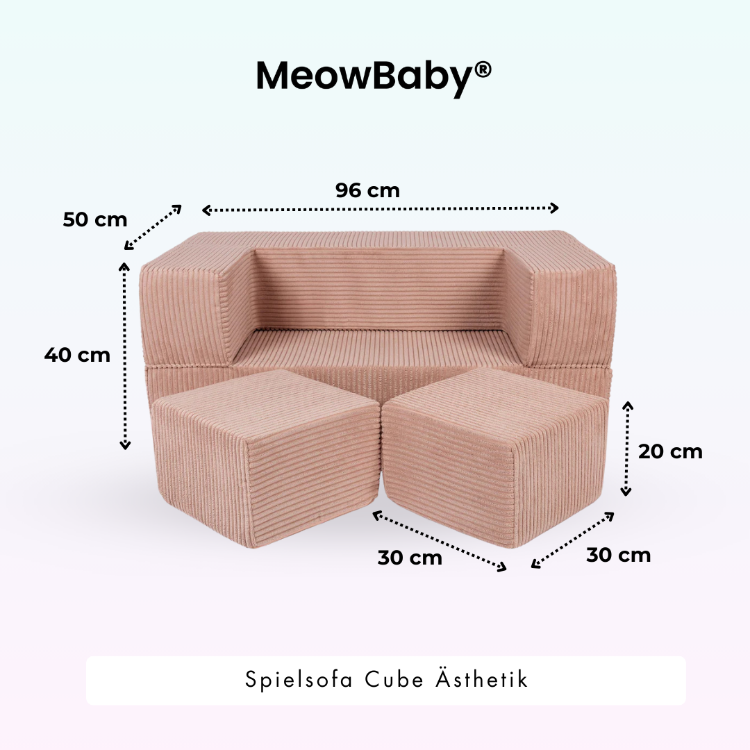 Play Sofa Aesthetic Cord Cube - Classic Cord Edition