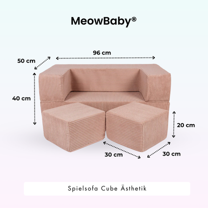 Play Sofa Aesthetic Cord Cube - Classic Cord Edition