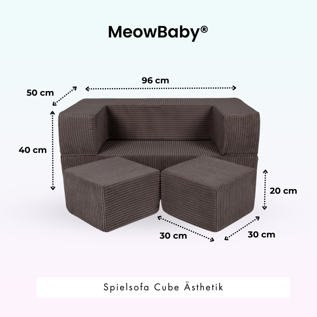 Play Sofa Aesthetic Cord Cube - Classic Cord Edition
