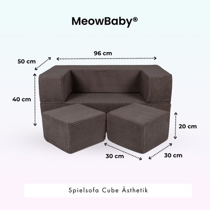Play Sofa Aesthetic Cord Cube - Classic Cord Edition