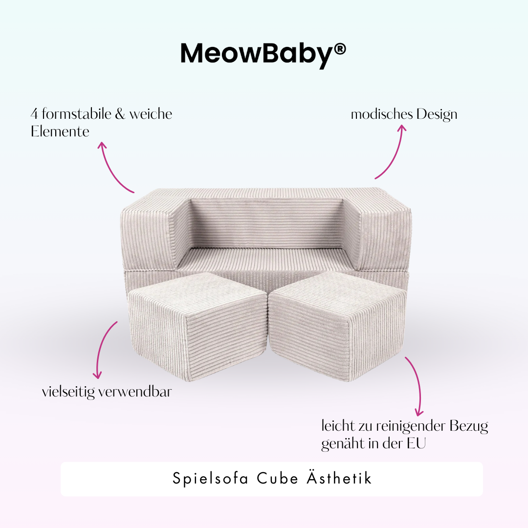Play Sofa Aesthetic Cord Cube - Classic Cord Edition