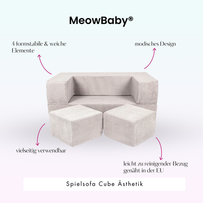 Play Sofa Aesthetic Cord Cube - Classic Cord Edition