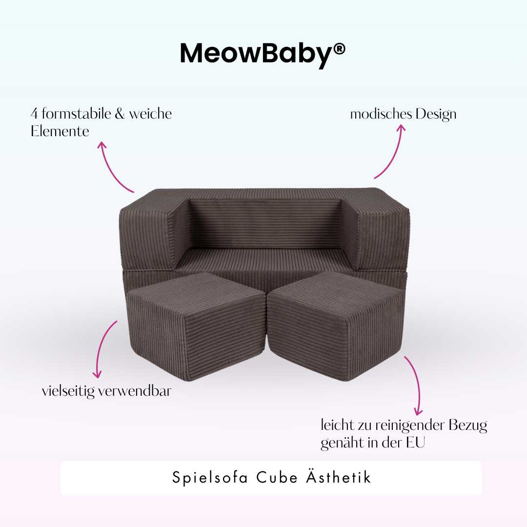 Play Sofa Aesthetic Cord Cube - Classic Cord Edition