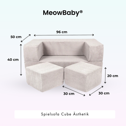 Play Sofa Aesthetic Cord Cube - Classic Cord Edition