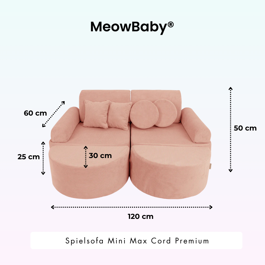 Mini Max Corduroy Play Sofa Premium – Slim Cord Edition