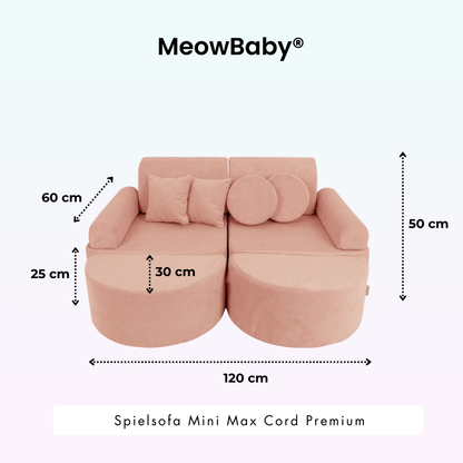 Mini Max Corduroy Play Sofa Premium – Slim Cord Edition