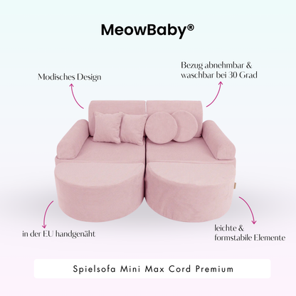 Mini Max Corduroy Play Sofa Premium – Slim Cord Edition