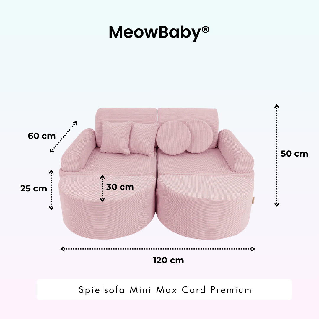 Mini Max Corduroy Play Sofa Premium – Slim Cord Edition