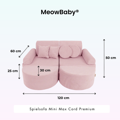 Mini Max Corduroy Play Sofa Premium – Slim Cord Edition