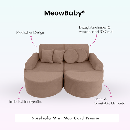 Mini Max Corduroy Play Sofa Premium – Slim Cord Edition