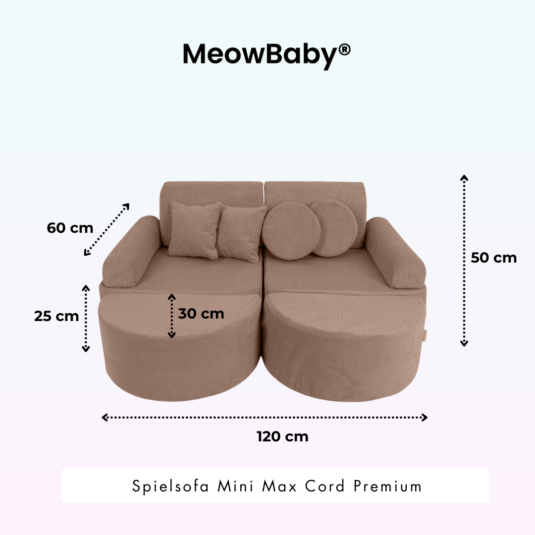Mini Max Corduroy Play Sofa Premium – Slim Cord Edition