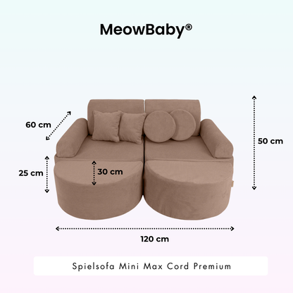 Mini Max Corduroy Play Sofa Premium – Slim Cord Edition